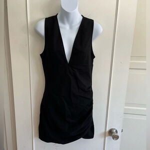 Babaton Harrington Mini Bodycon Dress Black size 8  party dress effortless chic